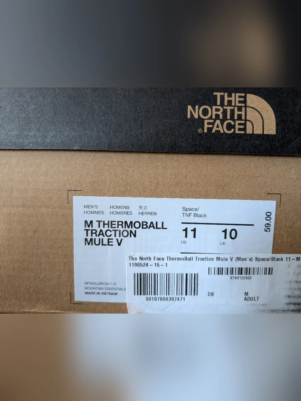 The North Face M Thermoball Traction Mule V Space/Black - Picture 6 of 6